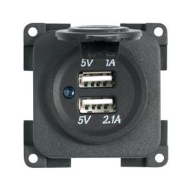 CBE MP2USB 5V 1A + 2.1A Çift USB Şarj Soketi Kapaklı Giriş