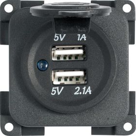 CBE MP2USB 5V 1A + 2.1A Çift USB Şarj Soketi Kapaklı Giriş