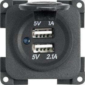 CBE MP2USB 5V 1A + 2.1A Çift USB Şarj Soketi Kapaklı Giriş
