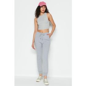 C&City 735 Jogger Manşet Spor Gri Kadın Eşofman Altı