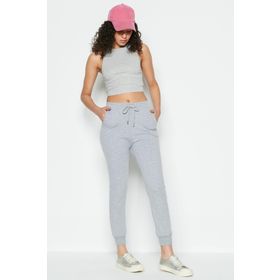 C&City 735 Jogger Manşet Spor Gri Kadın Eşofman Altı
