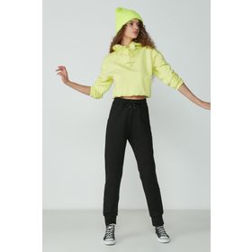 C&City 735 Siyah Jogger Manşet Spor Kadın Eşofman Altı