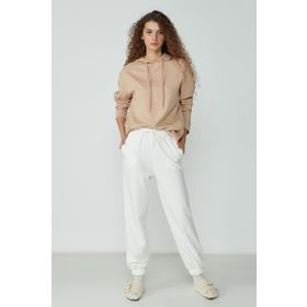 C&City 737 Ekru Jogger Lastikli Kadın Spor Eşofman Altı