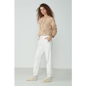C&City 737 Ekru Jogger Lastikli Kadın Spor Eşofman Altı