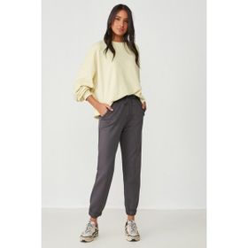 C&City 802 Basic Jogger Füme Kadın Eşofman Altı