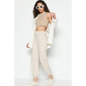 C&City 802 Basic Jogger Kiremit Kadın Eşofman Altı