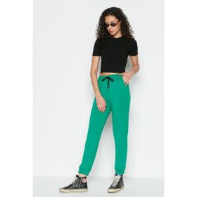 C&City 802 Basic Jogger Yeşil Kadın Eşofman Altı