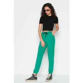 C&City 802 Basic Jogger Yeşil Kadın Eşofman Altı