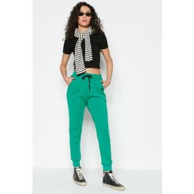 C&City 803 Yeşil Manşet Paça Kadın Eşofman Altı
