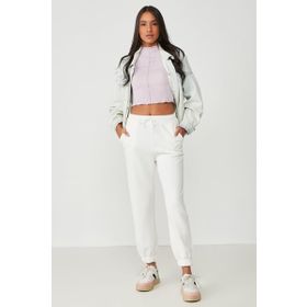 C&City 806 Jogger Lastikli Spor Ekru Kadın Eşofman Altı
