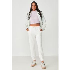C&City 806 Jogger Lastikli Spor Ekru Kadın Eşofman Altı
