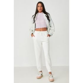 C&City 806 Jogger Lastikli Spor Ekru Kadın Eşofman Altı