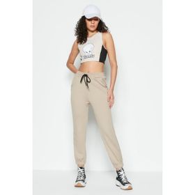 C&City 806 Jogger Lastikli Spor Taş Kadın Eşofman Altı