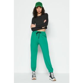 C&City 806 Jogger Lastikli Spor Yeşil Kadın Eşofman Altı
