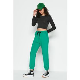 C&City 806 Jogger Lastikli Spor Yeşil Kadın Eşofman Altı