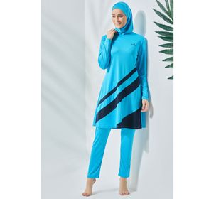 C&City C11020 Turkuaz Tam Kapalı Tesettür Mayo