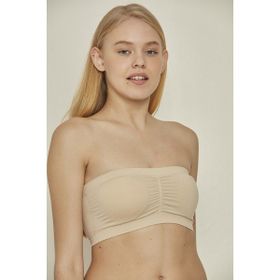 C&City C14022 Ten XL Dikişsiz Pedli Straplez Sütyen