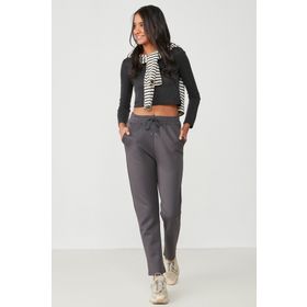 C&City Düz Paça 801 Füme Kadın Eşofman Altı