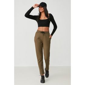 C&City Düz Paça 801 Haki Kadın Eşofman Altı