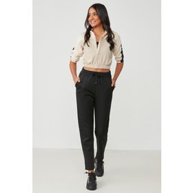 C&City Düz Paça 801 Siyah Kadın Eşofman Altı