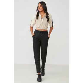 C&City Düz Paça 801 Siyah Kadın Eşofman Altı