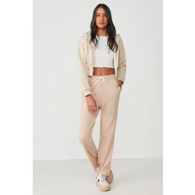 C&City Wide Leg İspanyol Paça 736 Sütlü Kahve Kadın Eşofman Altı