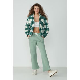 C&City Wide Leg İspanyol Paça 904 Fıstık Yeşil Kadın Eşofman Altı