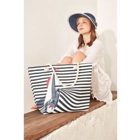C&City Y1670-13 Çok Renkli Kadın Plaj Çantası
