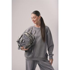 Ççs 18056 Silver Kadın Omuz ve Sırt Çantası