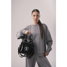 Ççs 18056 Siyah Kadın Omuz ve Sırt Çantası