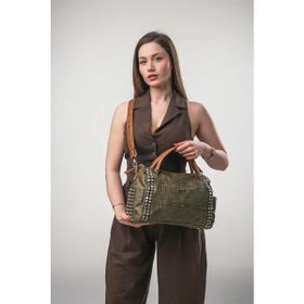 Ççs 18068 Yeşil Camel Kadın Omuz Çantası