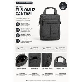 Ççs 31216 Gri Erkek El Çantası