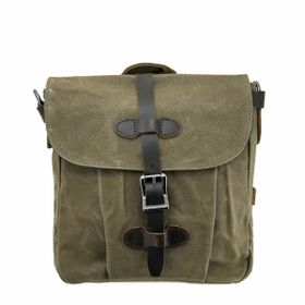 Ççs 31487 Haki Mumlanmış Kanvas Retro Omuz Çantası