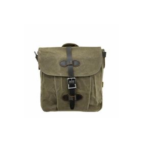 Ççs 31487 Haki Mumlanmış Kanvas Retro Omuz Çantası