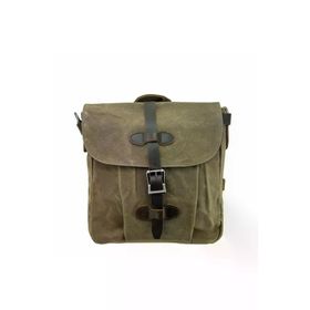 Ççs 31487 Haki Mumlanmış Kanvas Retro Omuz Çantası