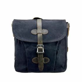 Ççs 31487 Siyah Mumlanmış Kanvas Retro Omuz Çantası