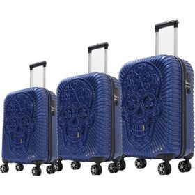 Ççs 5186 Lacivert Büyük+Orta+Kabin Boy Valiz Seti