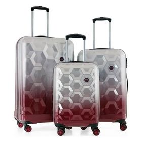 Ççs 5226 London Gri-Bordo 3'lü Polikarbon Valiz Seti