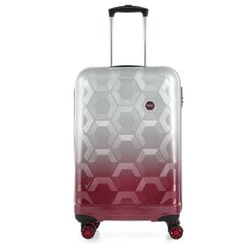 Ççs 5226 London Gri-Bordo Kabin Boy Polikarbon Valiz