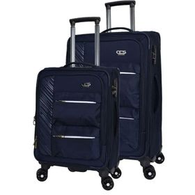 Ççs 630 Ultra Lİght Lacivert Orta ve Kabin Boy 2'li Valiz Seti