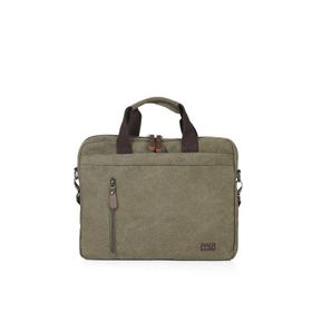 Ççs 71375 Yeşil 15,6’’ Kanvas Çapraz Askılı Evrak Çantası