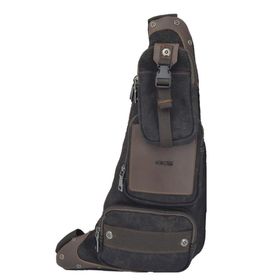 Ççs Body Bag Siyah Kanvas Kumaş Sırt Çantası
