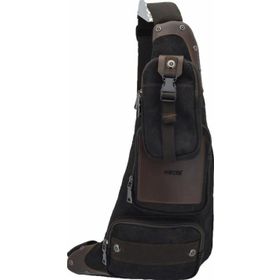 Ççs Body Bag Siyah Kanvas Kumaş Sırt Çantası