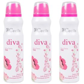Cecile Diva 3x150 ml Kadın Deodorant