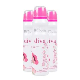 Cecile Diva 3x150 ml Kadın Deodorant