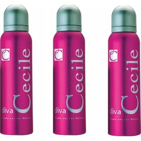 Cecile Diva 3x150 ml Kadın Deodorant