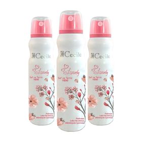 Cecile Lovely 3x150 ml Kadın Deodorant