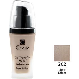 Cecile Mat Fondöten 202 No Transfer Matte Performance Foundatıon