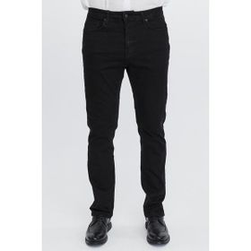 Cedy Denim C336 Yüksel Bel Bol Kesim Boru Paça Regular Fit Siyah Erkek Kot Pantolon