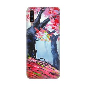 Cekuonline Samsung Galaxy A70 Orman Tablo Desenli Antishock Zırh Panzer Arka Kapak